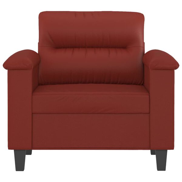 vidaXL Fauteuil Rouge bordeaux 60 cm Similicuir