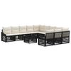 vidaXL Ensemble de canap&eacute; de jardin 12 pc Noir polyrotin