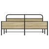 vidaXL Cadre de lit en métal sans matelas chêne sonoma 193x203 cm