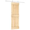 vidaXL Porte coulissante Naturel et Blanc 70 x 210 cm