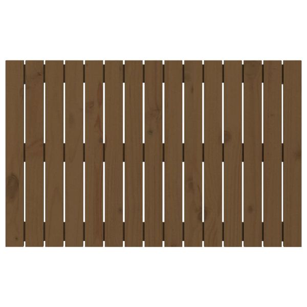 vidaXL Tête de lit murale Marron miel 95,5x3x60 cm Bois massif de pin