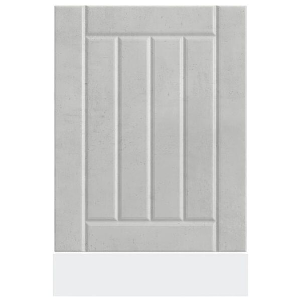 vidaXL Panneau de lave-vaisselle Lucca gris b&eacute;ton bois d'ing&eacute;nierie