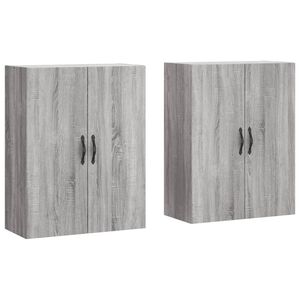 vidaXL Armoires murales 2 pcs sonoma gris bois d'ing&eacute;nierie