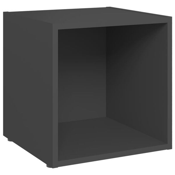 vidaXL Meuble TV gris 37x35x37 cm bois d&rsquo;ing&eacute;nierie
