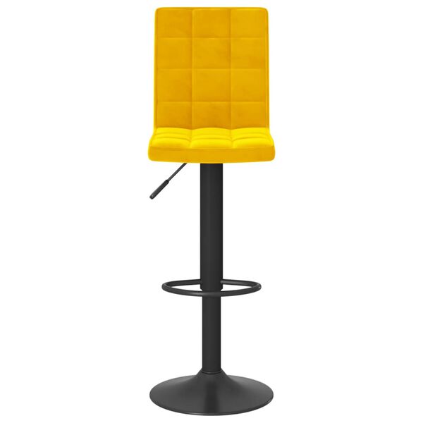 vidaXL Tabourets de bar lot de 2 jaune moutarde velours