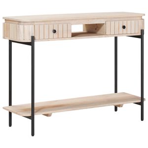vidaXL Table d'appoint faite main Blanc 100 x 30 x 76 cm