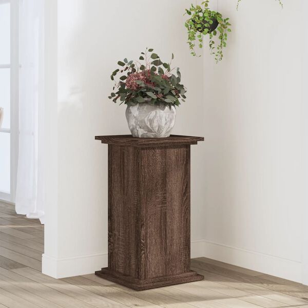 vidaXL Support pour plantes chêne marron 33x33x60 cm bois d'ingénierie