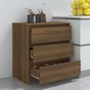vidaXL Buffet Chêne marron 70x41x75 cm Bois d'ingénierie