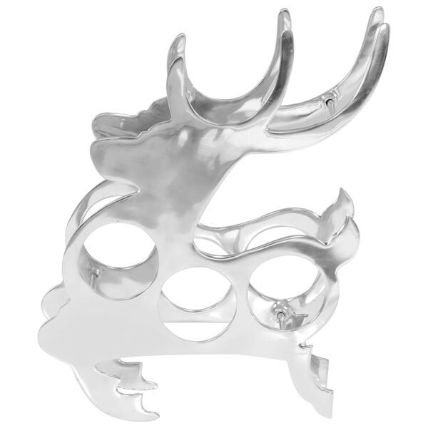 vidaXL Casier &agrave; bouteilles Aluminium solide 33x14x54 cm Argent&eacute;