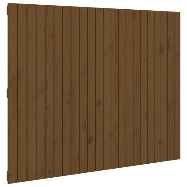 vidaXL T&ecirc;te de lit murale Marron miel 140x3x110 cm Bois massif de pin