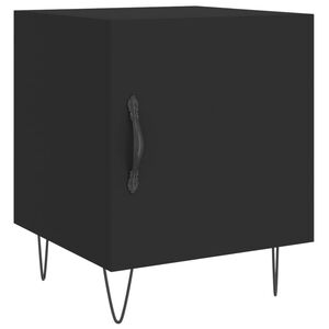 vidaXL Table de chevet noir 40x40x50 cm bois d&rsquo;ing&eacute;nierie