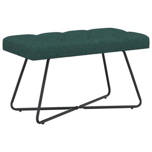 vidaXL Banc avec capitonnage bouton Vert fonc&eacute; 80 x 40 x 46 cm Tissu