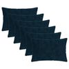 vidaXL Housse de coussin 6 pc HEERLEN Bleu marine 50 x 80 cm