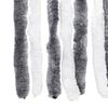 vidaXL Rideau anti-mouches gris et blanc 100x200 cm chenille