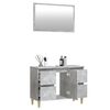 vidaXL Ensemble de meubles de salle de bain 2 pcs gris b&eacute;ton