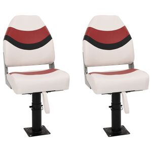 vidaXL Ensemble de si&egrave;ges de bateau pliables lot de 4 dossier haut