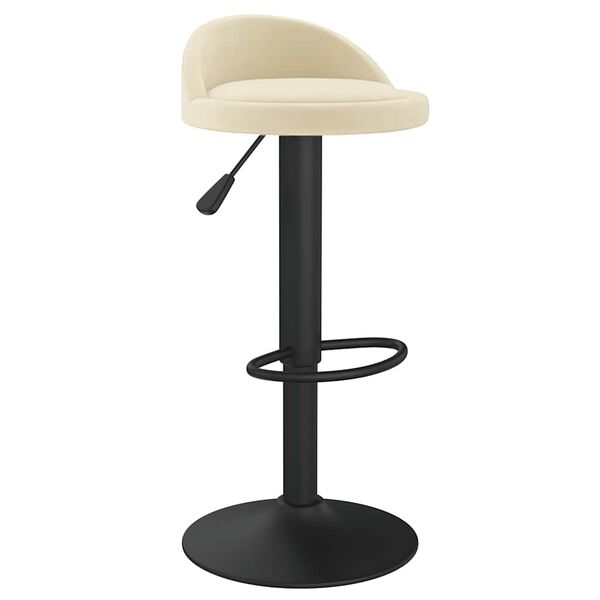vidaXL Tabouret de bar Crème Velours