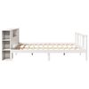 vidaXL Lit biblioth&egrave;que sans matelas blanc 200x200 cm bois pin massif