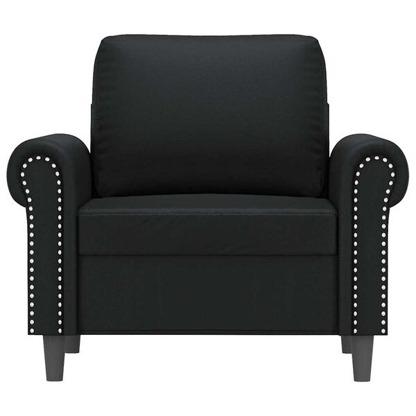 vidaXL Fauteuil Noir 60 cm Similicuir