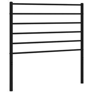 vidaXL T&ecirc;te de lit de remplacement m&eacute;tal noir 75 cm