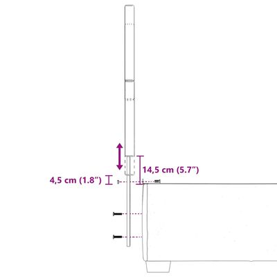 vidaXL Sommier à lattes de lit et matelas Gris foncé 80x200 cm Velours