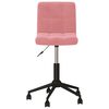 vidaXL Chaises pivotantes &agrave; manger lot de 2 rose velours