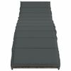 vidaXL Chaises longues lot de 2 avec coussins gris r&eacute;sine tress&eacute;e