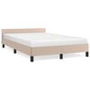 vidaXL Cadre de lit avec t&ecirc;te de lit sans matelas cappuccino 120x200cm