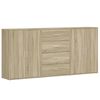 vidaXL Buffets 3 pcs chêne sonoma 60x31x84 cm bois d'ingénierie