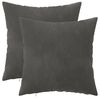 vidaXL Coussin avec oreiller HEERLEN 2 pi&egrave;ces Gris fonc&eacute; Velours