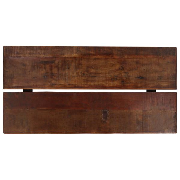 vidaXL Table de bar Bois de r&eacute;cup&eacute;ration massif Marron fonc&eacute;