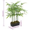 vidaXL Bambou artificiel 240 feuilles 80 cm vert