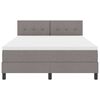 vidaXL Lit &agrave; ressorts avec matelas Taupe 140 x 200 cm tissu