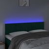 vidaXL T&ecirc;te de lit &agrave; LED Vert fonc&eacute; 144x5x78/88 cm Velours