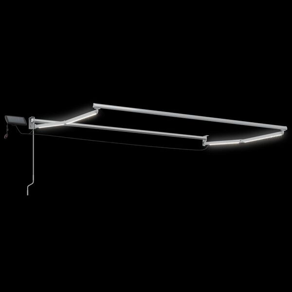 vidaXL Store r&eacute;tractable manuel avec LEDs Anthracite et blanc 3 x 2 m