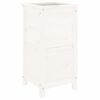 vidaXL Jardini&egrave;re blanc 40x40x78 cm bois massif de pin