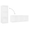 vidaXL Meubles TV 2 pcs Blanc 107x35x37 cm Bois d'ing&eacute;nierie