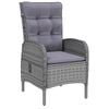 vidaXL Ensemble &agrave; manger de jardin 7 pcs R&eacute;sine tress&eacute;e Gris