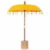 vidaXL Parasol balinais avec base Jaune 185 x 185 x 260 cm