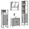 vidaXL Ensemble de meubles de salle de bain 4 pcs Sonoma gris