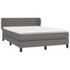 vidaXL Sommier &agrave; lattes de lit avec matelas Gris 140x190 cm Similicuir