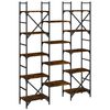 vidaXL Bibliothèque chêne fumé 127,5x28,5x172,5 cm bois d'ingénierie