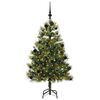 vidaXL Sapin de No&euml;l artificiel avec branches pliables et c&ocirc;nes 150 cm