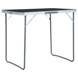 vidaXL Table pliable de camping avec cadre en m&eacute;tal 80x60 cm Gris