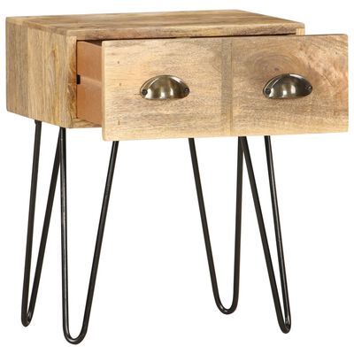 vidaXL Table de chevet 40 x 30 x 50 cm Bois de manguier massif