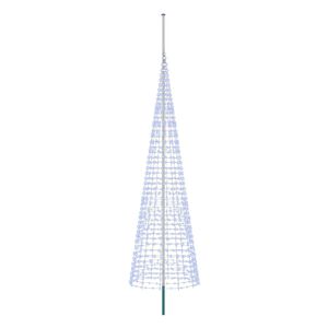 vidaXL Guirlande lumineuse de sapin de No&euml;l avec piquet et m&acirc;t 500 cm