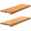 vidaXL Appuis de fen&ecirc;tre 2 pcs marron clair bois de ch&ecirc;ne massif