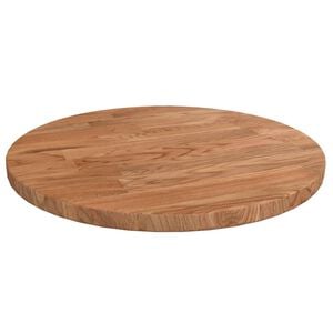 vidaXL Dessus de table rond Marron clair &Oslash;30x1,5 cm Bois ch&ecirc;ne trait&eacute;
