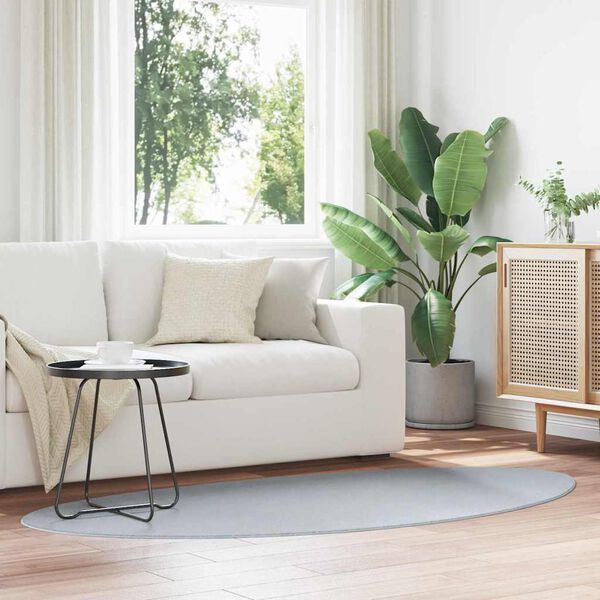 vidaXL Tapis HUARTE Gris 100 x 200 cm Polyester