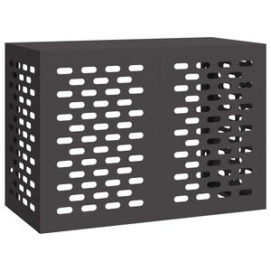 vidaXL Housse de climatiseur Noir 100 x 50 x 70 cm Acier galvanis&eacute;